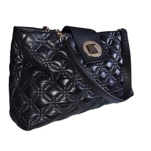 Kate Spade Black Quilted Astor Court Elena Tote Bag